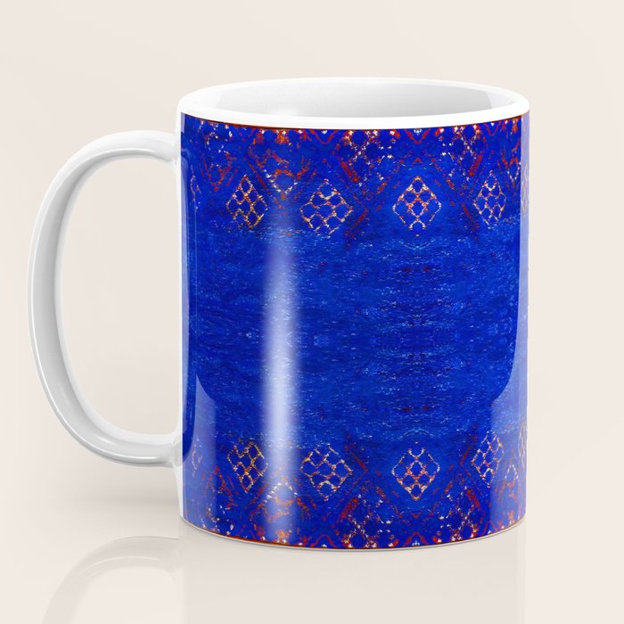 -A5- Royal Calm Blue Bohemian Moroccan Artwork. Coffee Mug Gallery Image 3