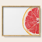 Tutti Frutti Grapefruit Watercolor Painting Serving Tray Gallery Image 1