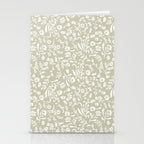 Ditsy Toile Floral - Sage Stationery Card Gallery Image 2