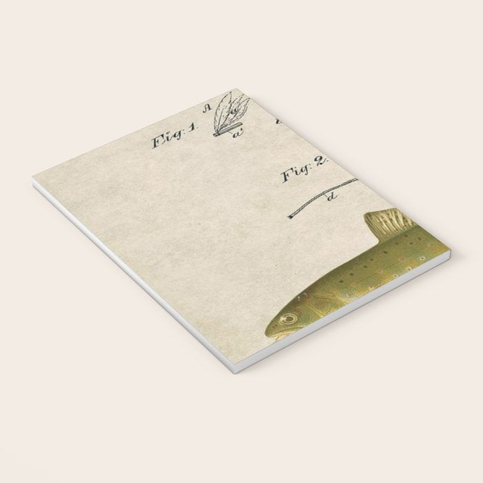 Vintage Brown Trout Fly Fishing Lure Patent Game Fish Identification Chart Notebook Gallery Image 3