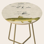Vintage Brown Trout Fly Fishing Lure Patent Game Fish Identification Chart Side Table Gallery Image 2