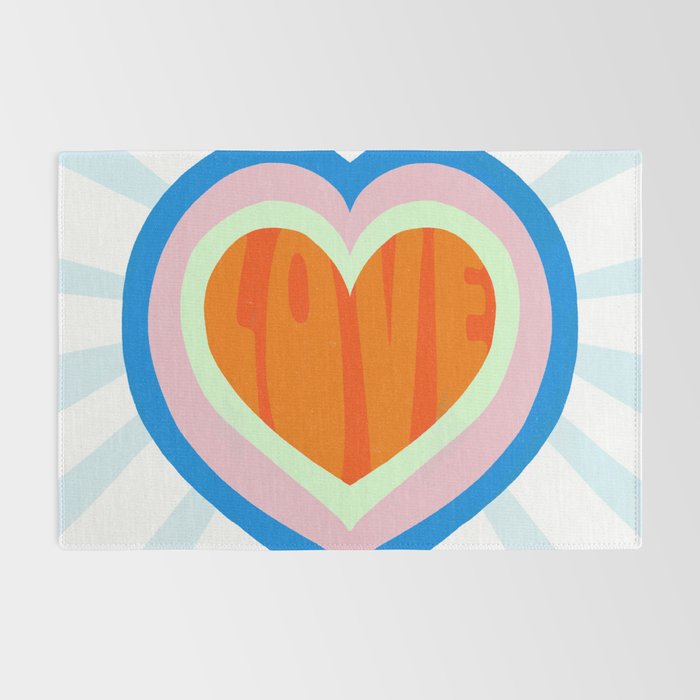 heart of love, orange Rug Gallery Image 2