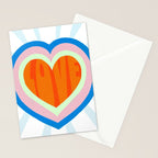 heart of love, orange Stationery Card Gallery Image 2