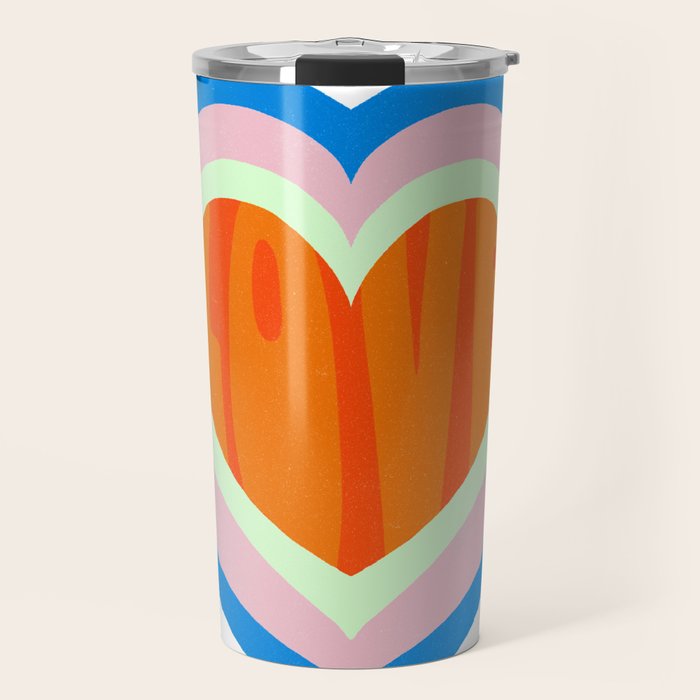heart of love, orange Travel Mug Gallery Image 1