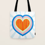heart of love, orange Tote Bag Gallery Image 1