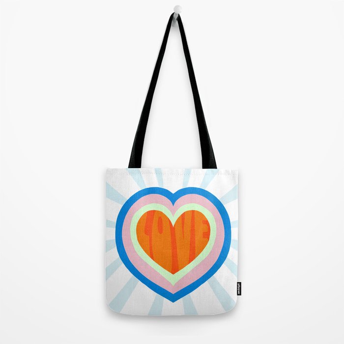heart of love, orange Tote Bag Gallery Image 2