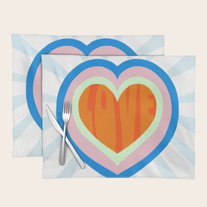heart of love, orange Placemat Gallery Image 1