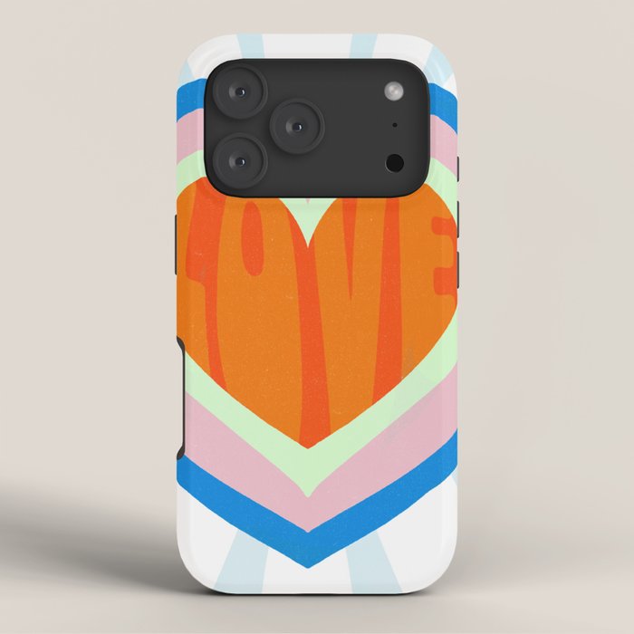 heart of love, orange iPhone Case Gallery Image 3