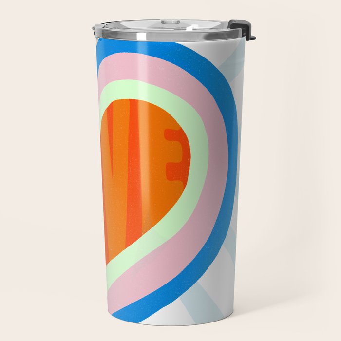 heart of love, orange Travel Mug Gallery Image 2