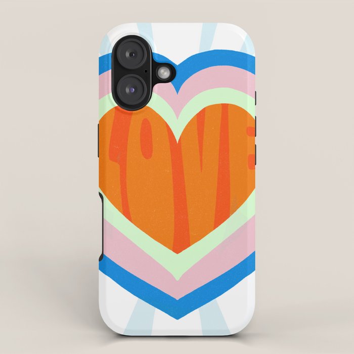 heart of love, orange iPhone Case Gallery Image 1