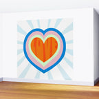 heart of love, orange Wall Mural Gallery Image 2