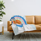 heart of love, orange Throw Blanket Gallery Image 1