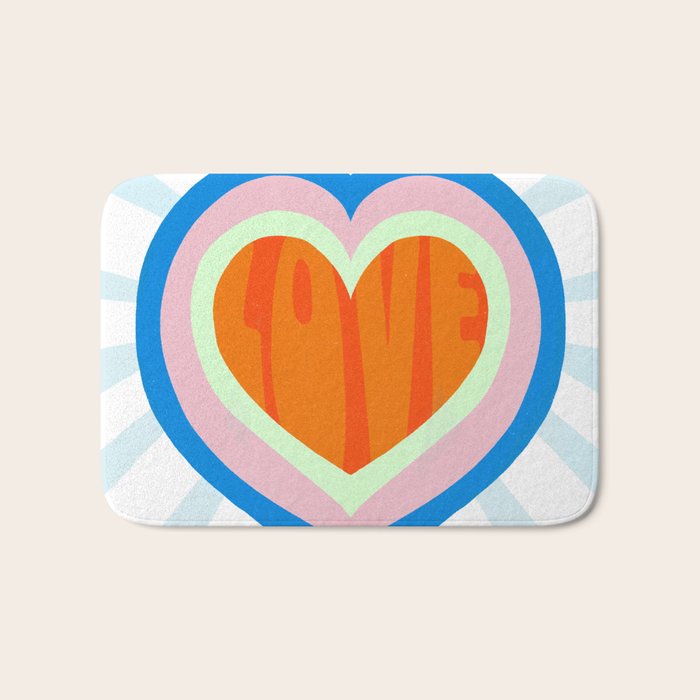 heart of love, orange Bath Mat Gallery Image 1
