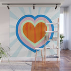 heart of love, orange Wall Mural Gallery Image 1