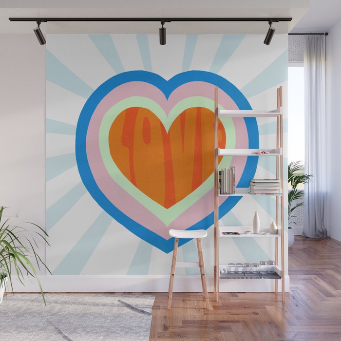 heart of love, orange Wall Mural Gallery Image 1