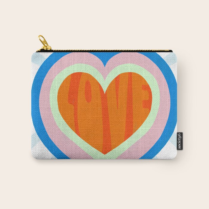 heart of love, orange Carry All Pouch Gallery Image 1