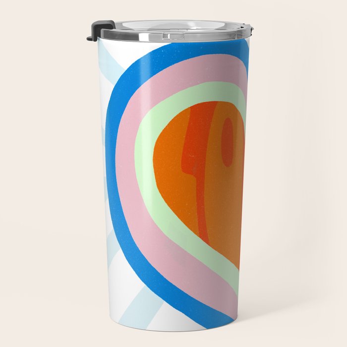 heart of love, orange Travel Mug Gallery Image 3