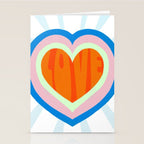 heart of love, orange Stationery Card Gallery Image 2