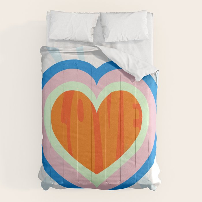 heart of love, orange Comforter Gallery Image 6