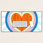 heart of love, orange Desk Mat Gallery Image 1
