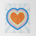 heart of love, orange Throw Blanket Gallery Image 2