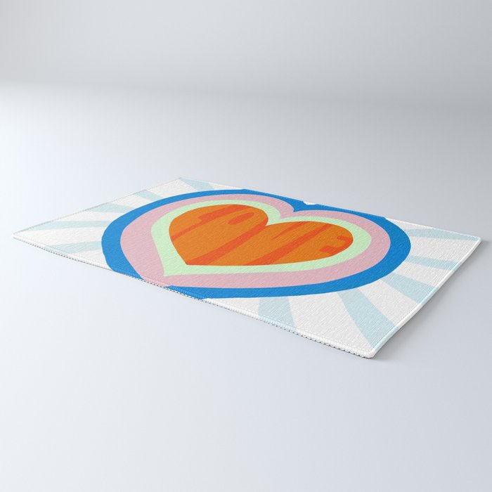heart of love, orange Rug Gallery Image 3