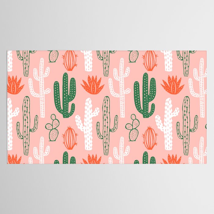 Cactus plant doodle art pattern Tablecloth Gallery Image 2