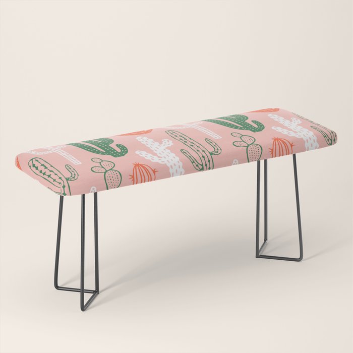 Cactus plant doodle art pattern Bench Gallery Image 1