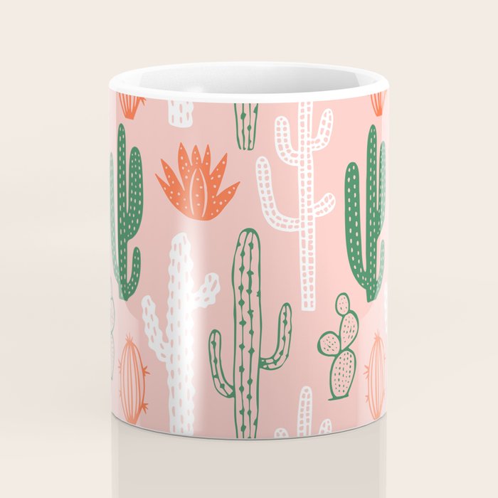 Cactus plant doodle art pattern Coffee Mug Gallery Image 4