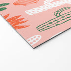 Cactus plant doodle art pattern Welcome Mat Gallery Image 2