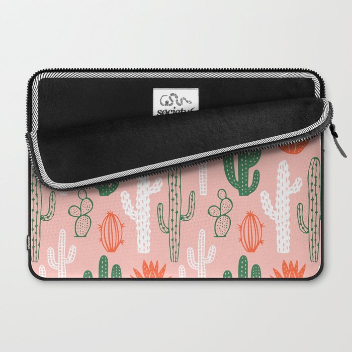 Cactus plant doodle art pattern Laptop Sleeve Gallery Image 2