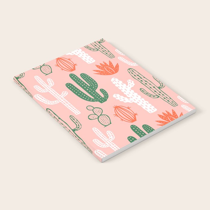 Cactus plant doodle art pattern Notebook Gallery Image 1