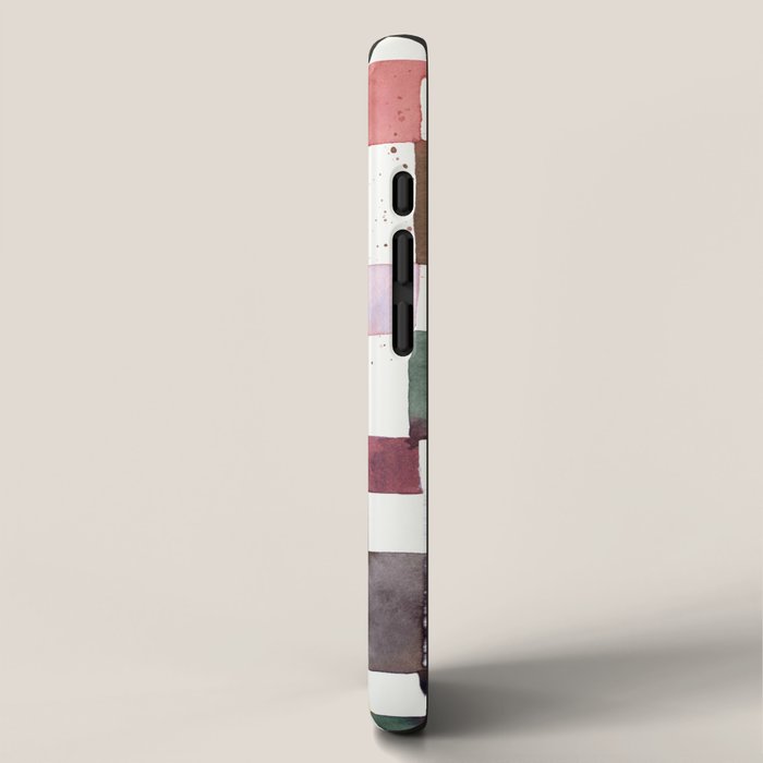 Watercolor Fall Checker Rustic Earthy iPhone Case Gallery Image 2