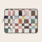 Watercolor Fall Checker Rustic Earthy Laptop Sleeve Gallery Image 1