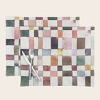Watercolor Fall Checker Rustic Earthy Placemat Gallery Image 1