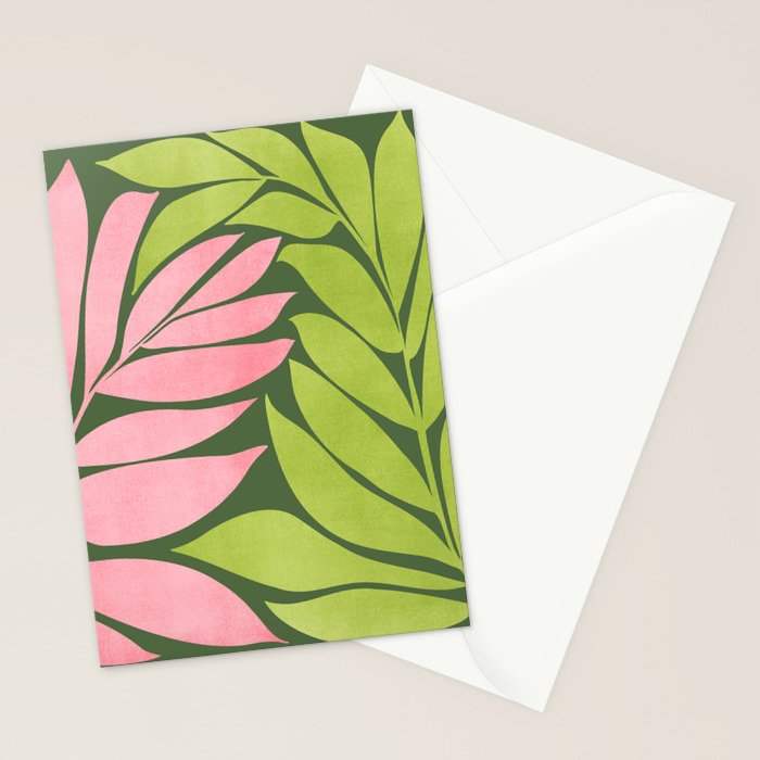 Spring Flora / Pink and Green Palette Stationery Card Gallery Image 2