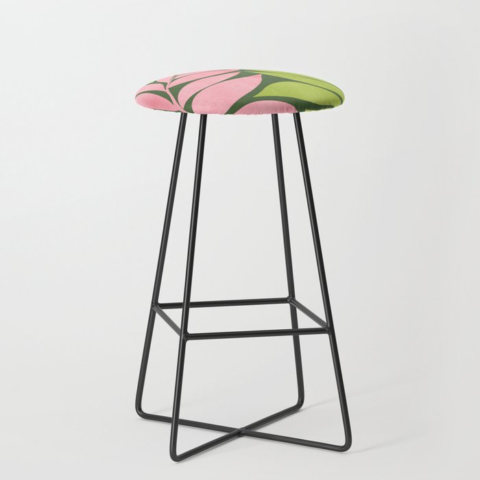 Spring Flora / Pink and Green Palette Stool Gallery Image 1