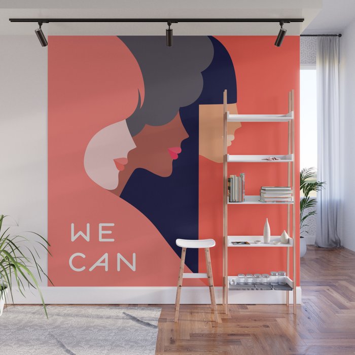 Together, we can  #girlpower Wall Mural Gallery Image 1