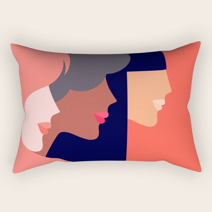 Together, we can  #girlpower Rectangular Pillow Gallery Image 2