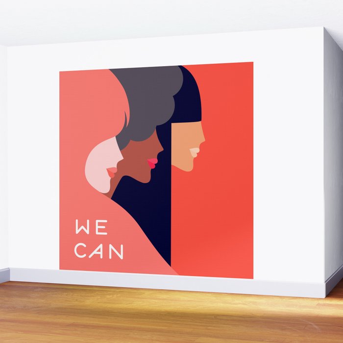 Together, we can  #girlpower Wall Mural Gallery Image 2