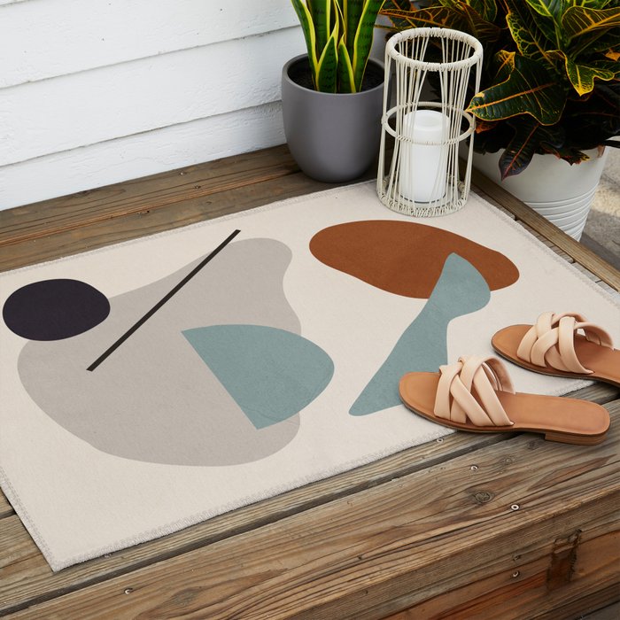 Abstract Shapes 11 Outdoor Rug Gallery Image 2