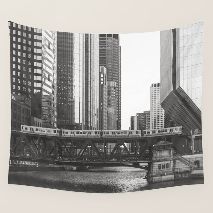 Lake Street - Chicago Photography Wall Tapestry Gallery Image 1