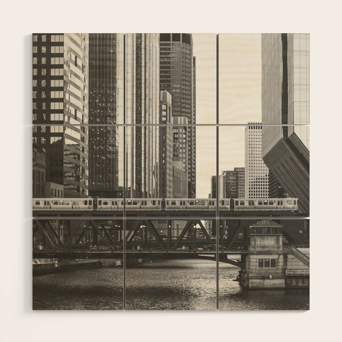Lake Street - Chicago Photography Wood Wall Art Gallery Image 1