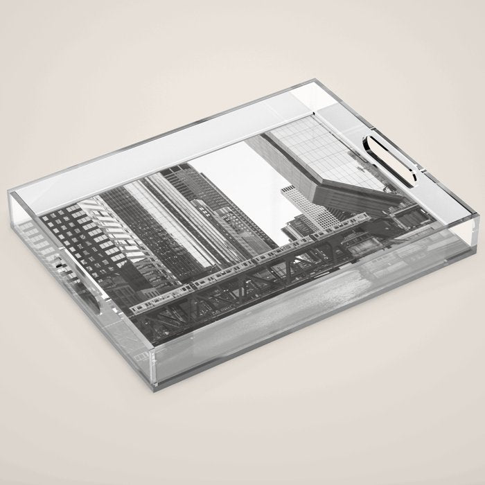 Lake Street - Chicago Photography Acrylic Tray Gallery Image 1