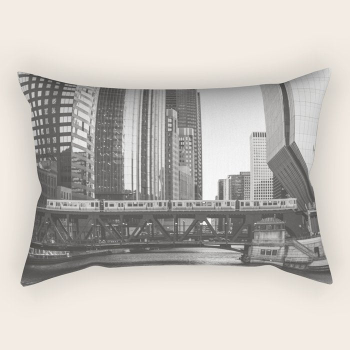 Lake Street - Chicago Photography Rectangular Pillow Gallery Image 2
