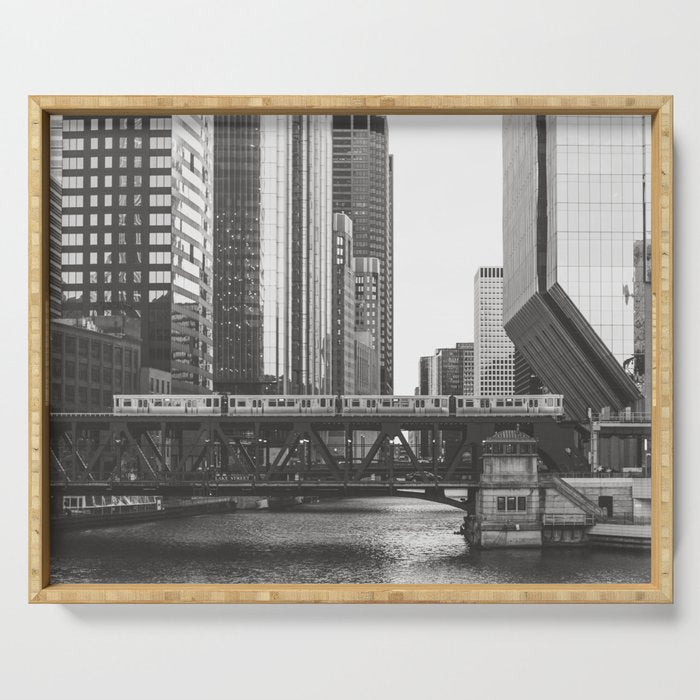 Lake Street - Chicago Photography Serving Tray Gallery Image 1