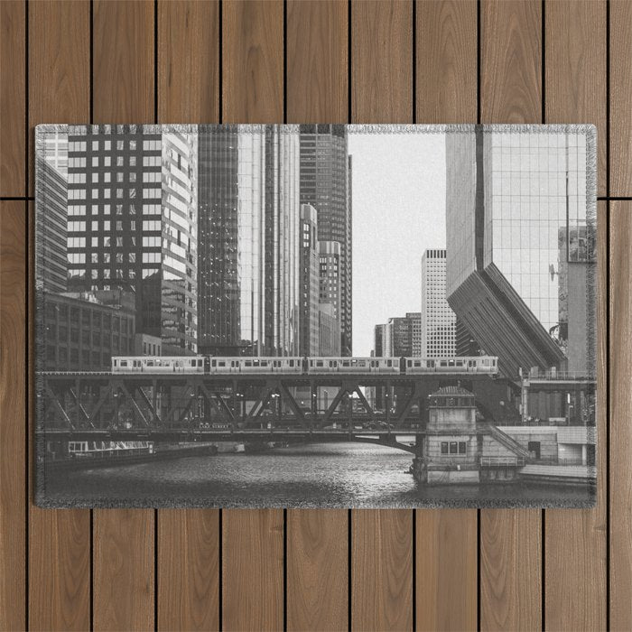 Lake Street - Chicago Photography Outdoor Rug Gallery Image 1