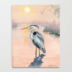 Great Blue Heron at Sunset Notebook Gallery Image 4