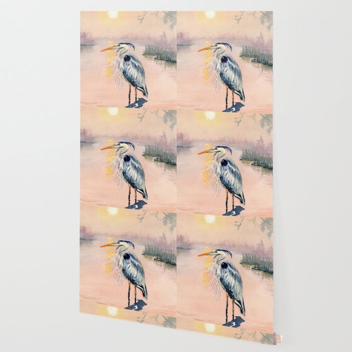 Great Blue Heron at Sunset Wallpaper Gallery Image 2