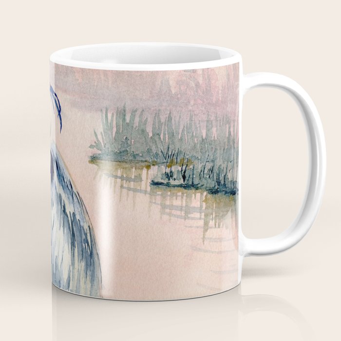 Great Blue Heron at Sunset Coffee Mug Gallery Image 1